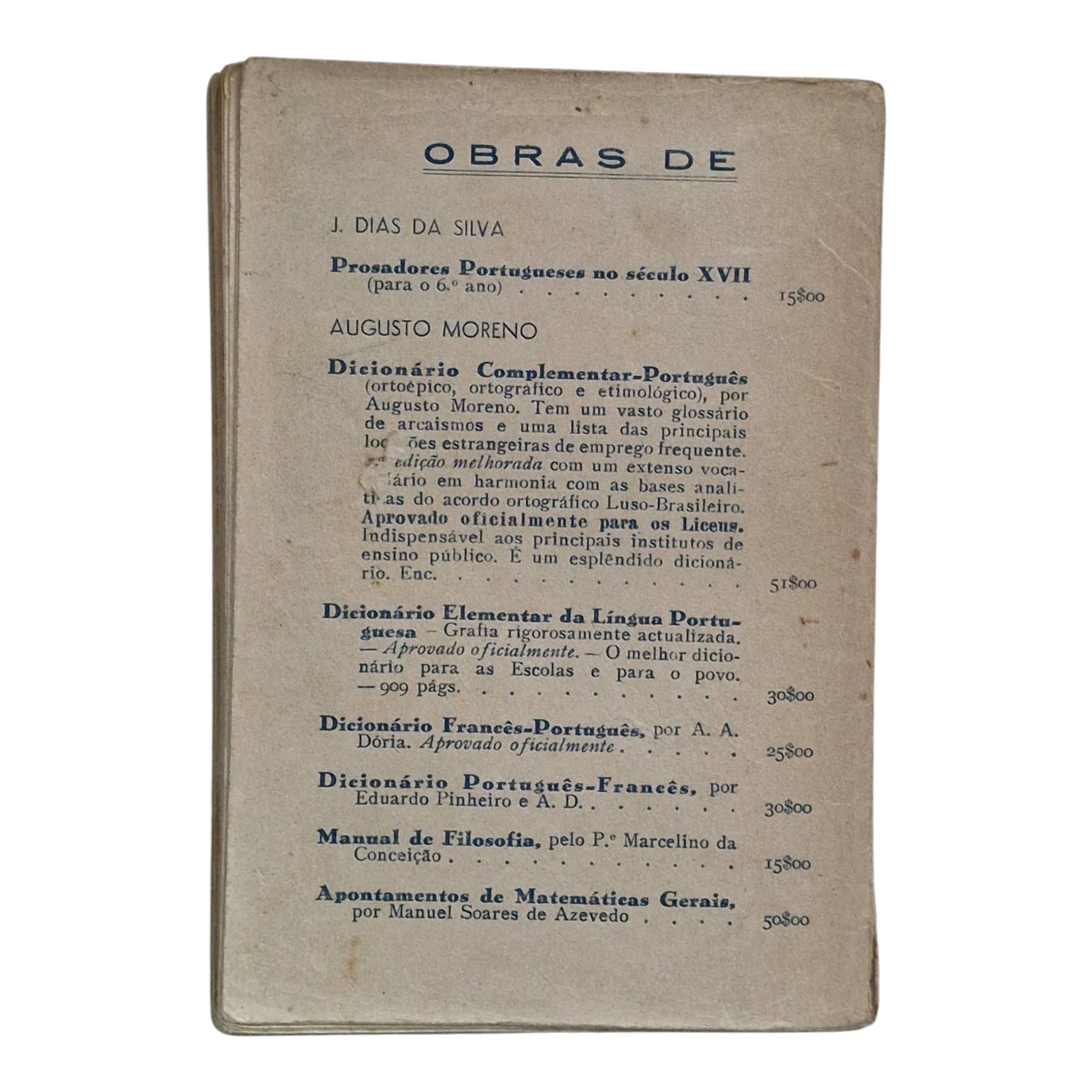 Colectânea Escolar – Gil Vicente, Bernardim Ribeiro, Sá de Miranda e Luís de Camões – 1947