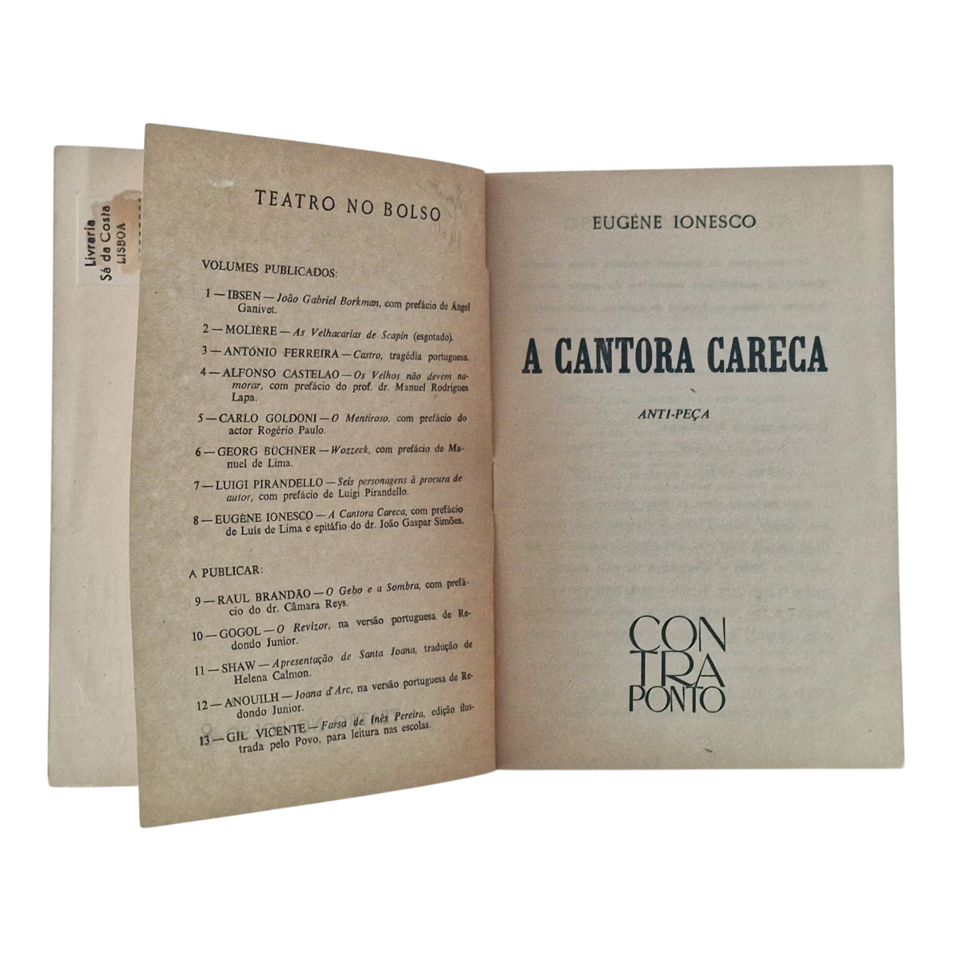 A Cantora Careca – Eugène Ionesco - Teatro no Bolso N. 8 - Contraponto