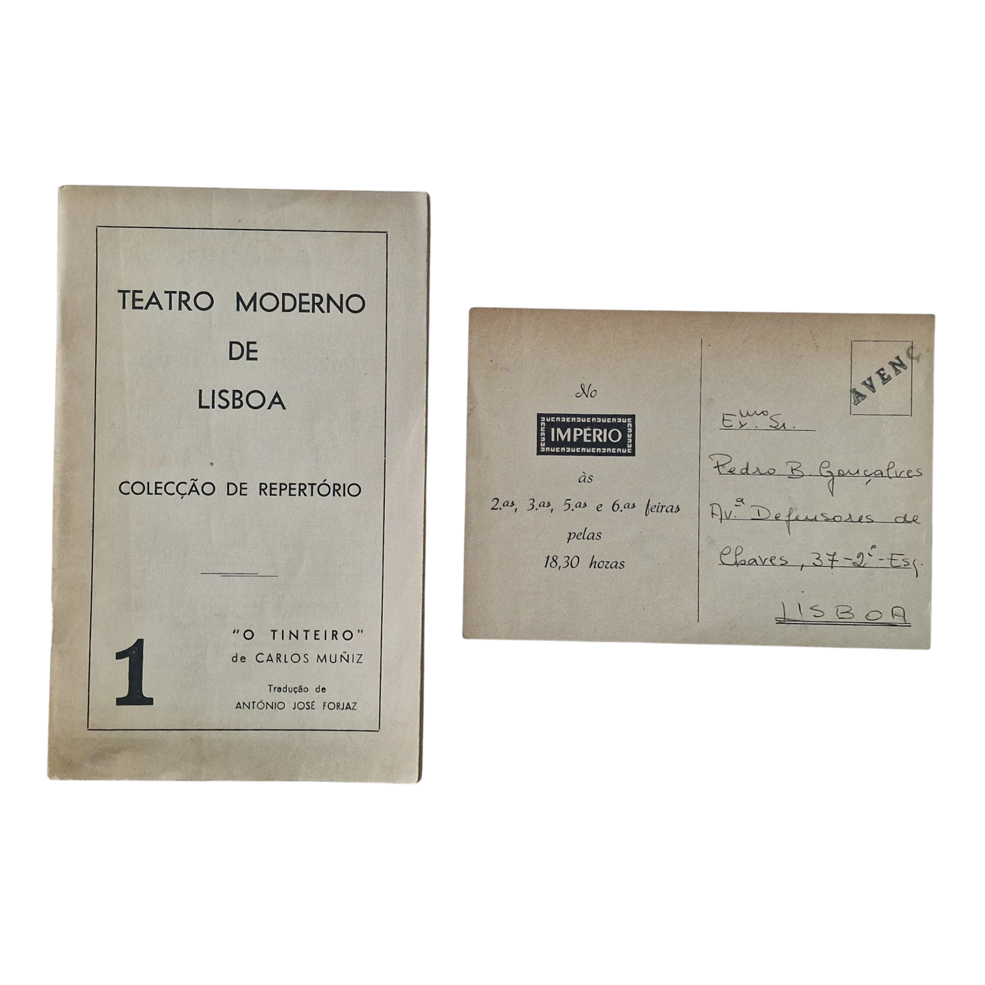 O Tinteiro – Carlos Muñiz - Teatro Moderno de Lisboa - Colecção de Repertório N. 1