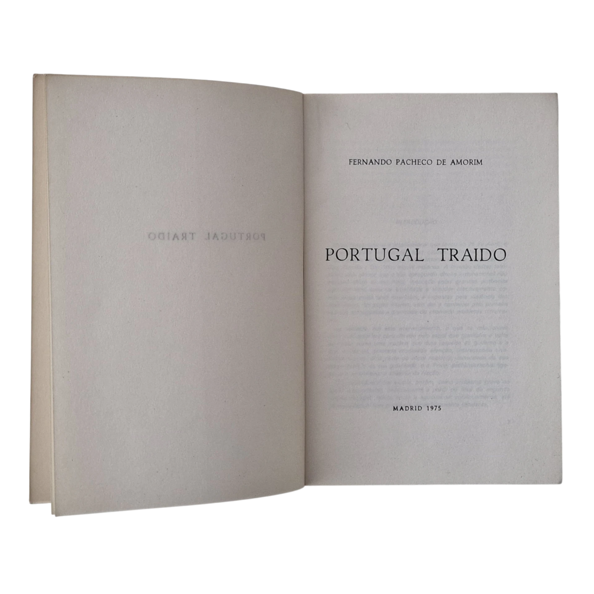 Portugal Traído – Fernando Pacheco de Amorim – Madrid – 1975