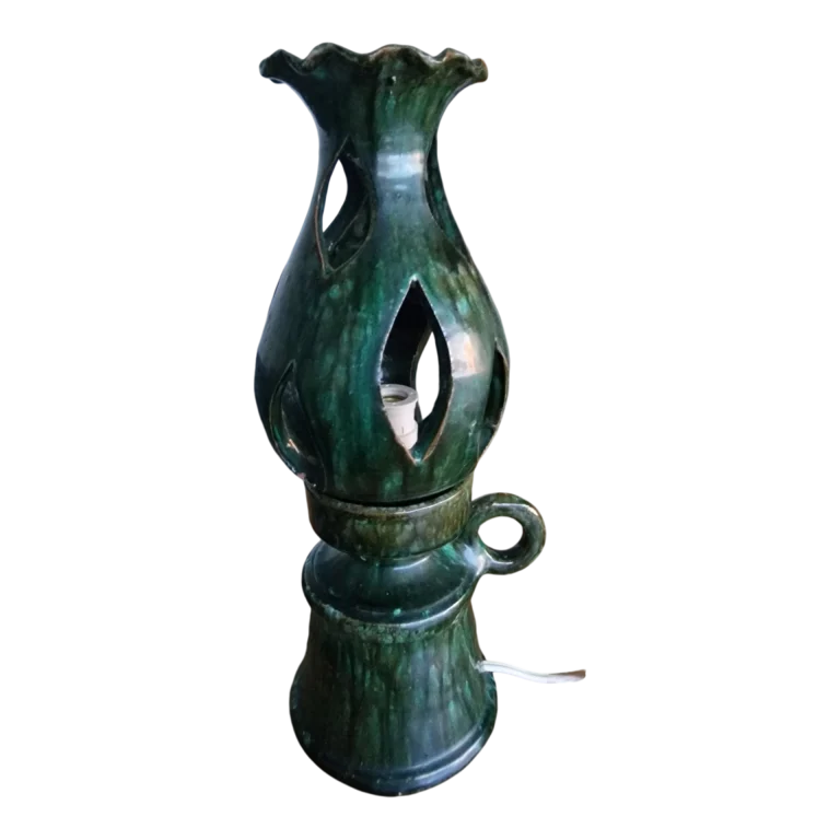 Candeeiro em Cerâmica Vidrada Verde – José Franco (Mafra)