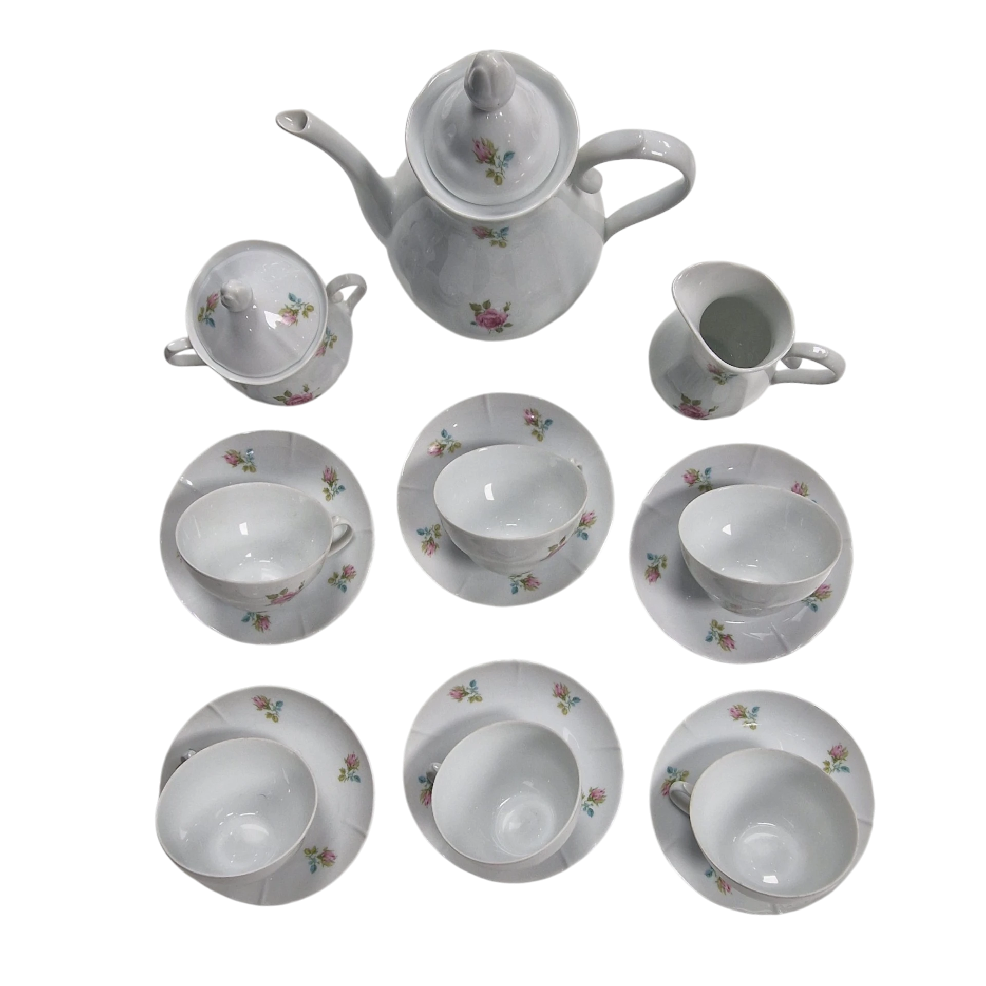 Conjunto de Chá SPAL Porcelanas Portugal 15 Peças Anos 80/90