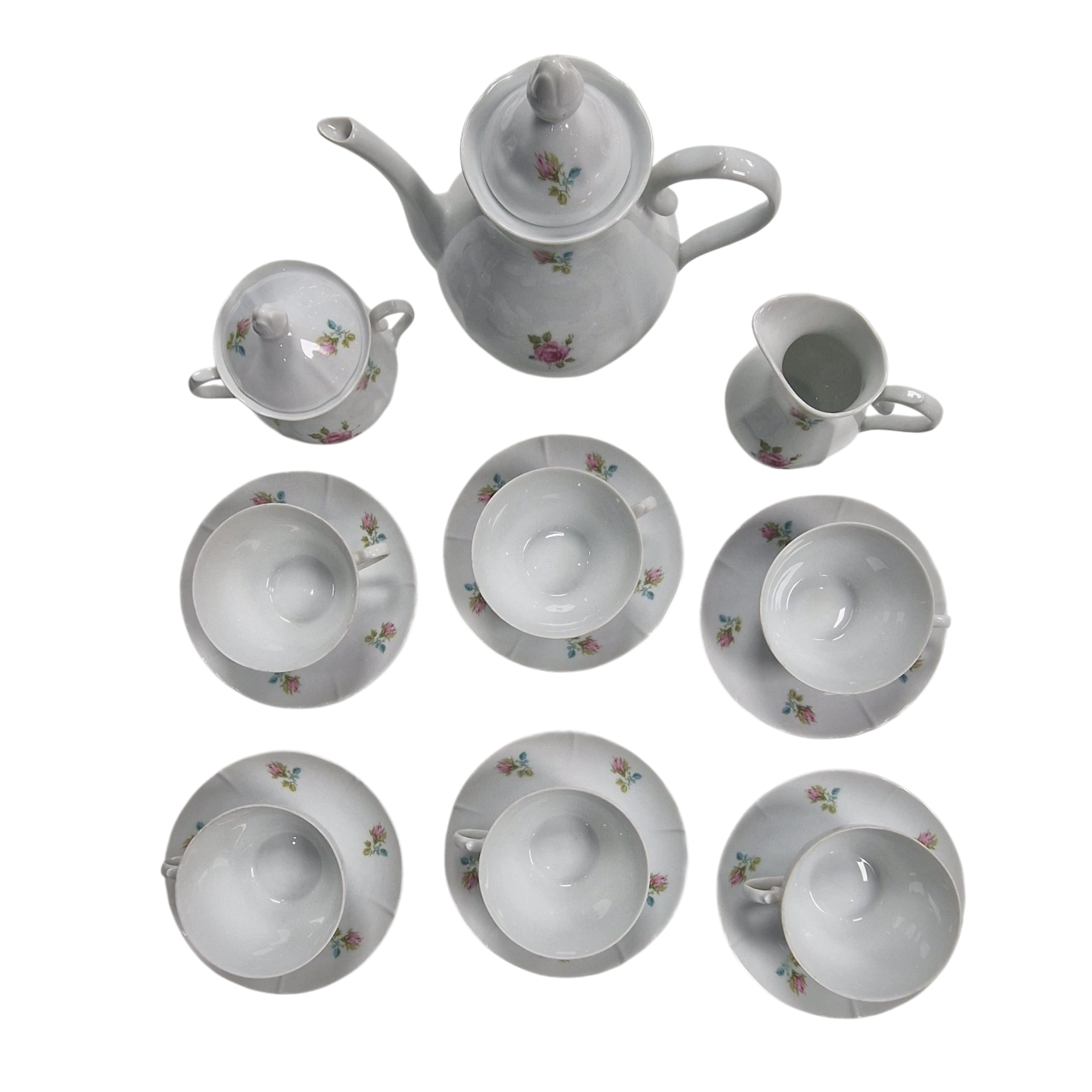 Conjunto de Chá SPAL Porcelanas Portugal 15 Peças Anos 80/90
