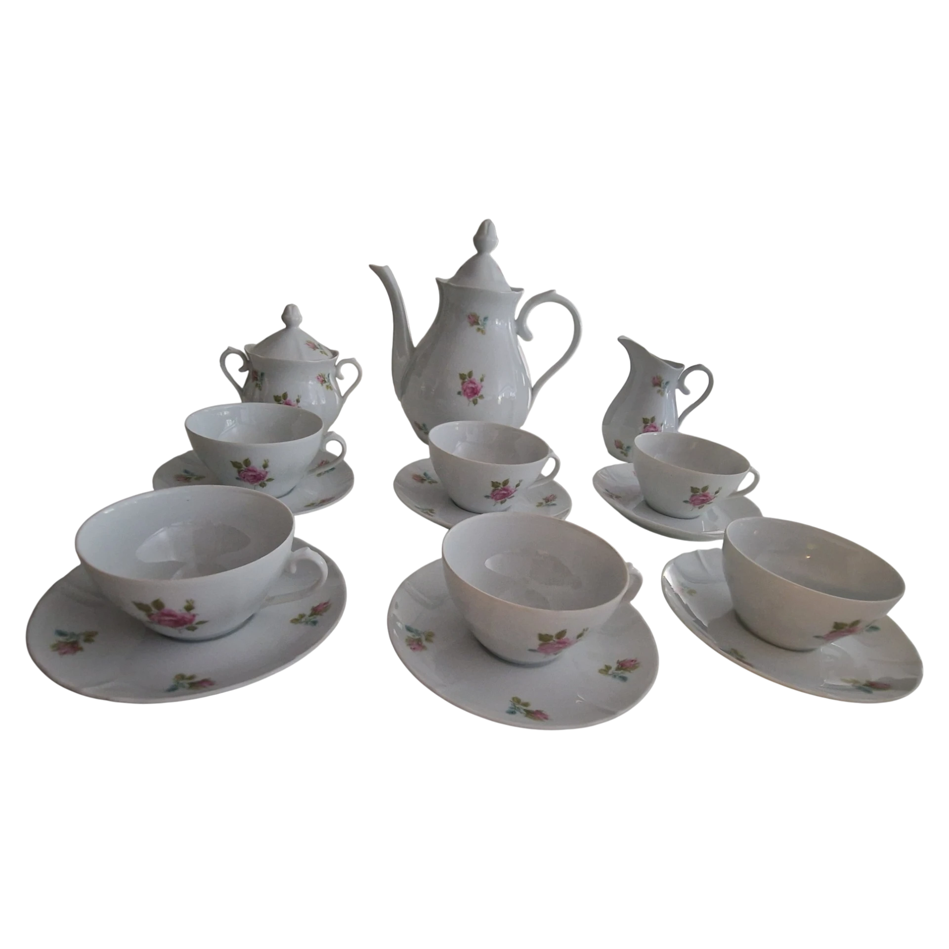 Conjunto de Chá SPAL Porcelanas Portugal 15 Peças Anos 80/90