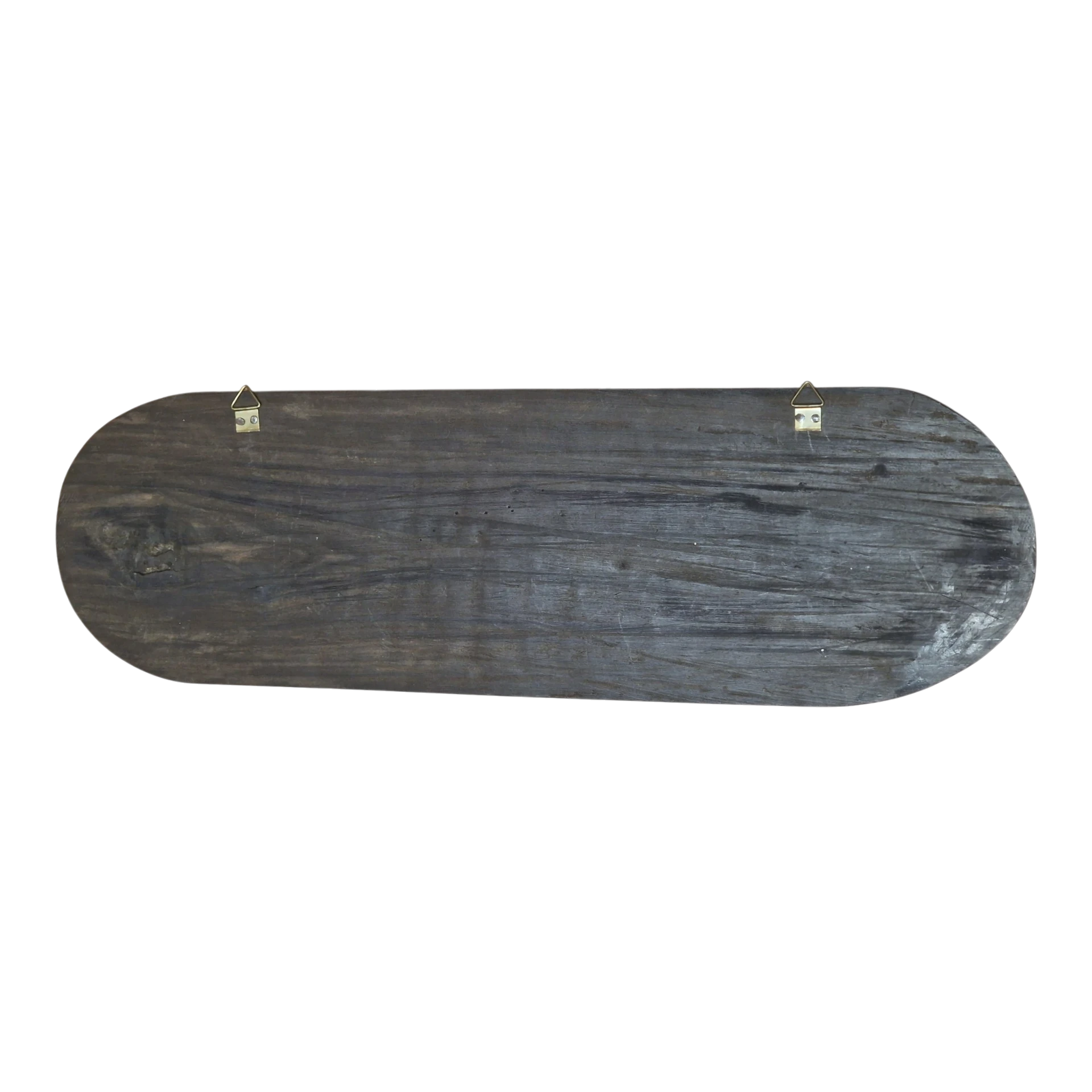 Painel Africano em Madeira Escura Tipo Pau-Preto Esculpido à Mão – 52,5 x 16 cm – 846 g