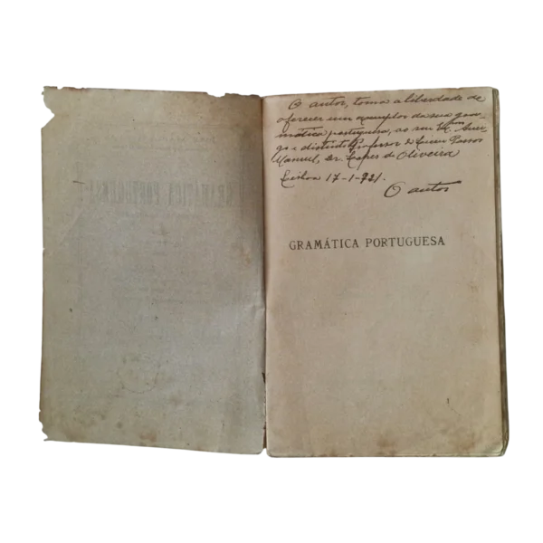 Gramática Portuguesa: Exercícios Graduados – José Maria Relvas - 10.ª Edição - 1920 - Assinado pelo Autor