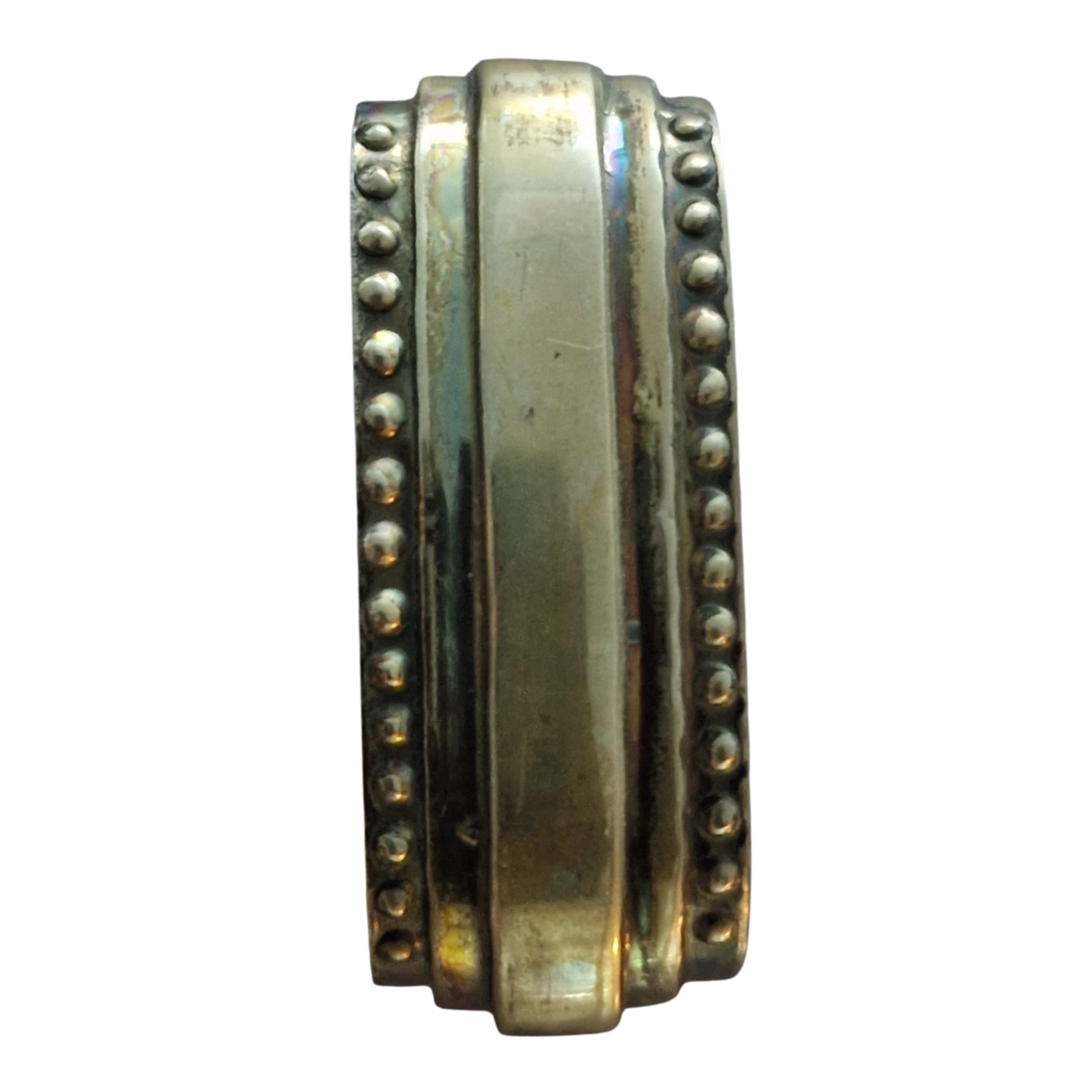 Argola de Guardanapo em Prata com Friso Perolado – 8 g – 4,5 x 1,8 cm