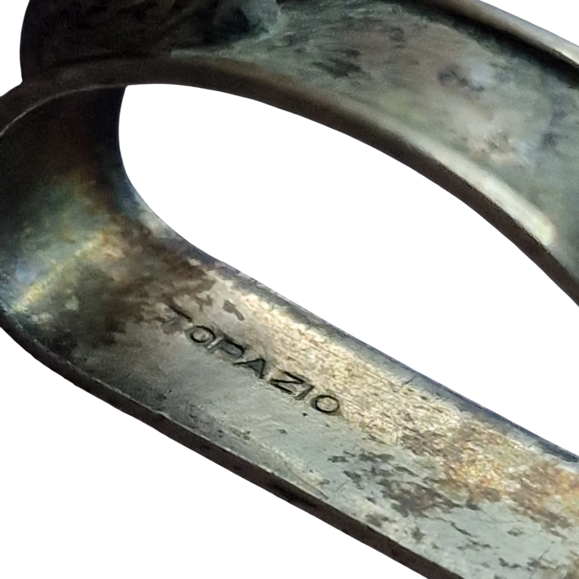 Argola de Guardanapo em Prata Topázio com Galo – 9g 4x2 cm