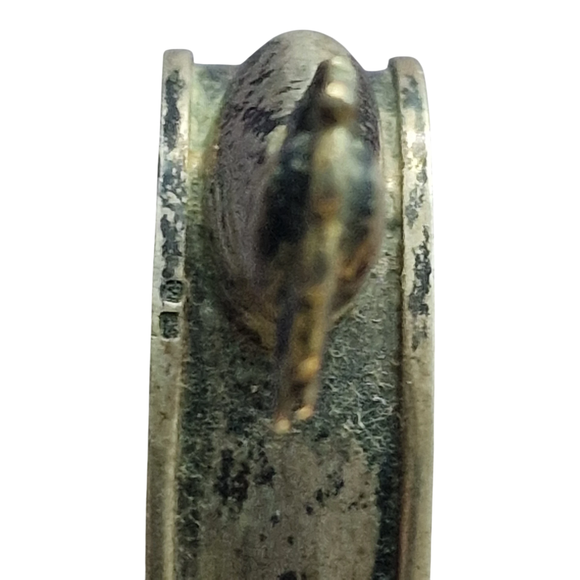 Argola de Guardanapo em Prata Topázio com Galo – 9g 4x2 cm
