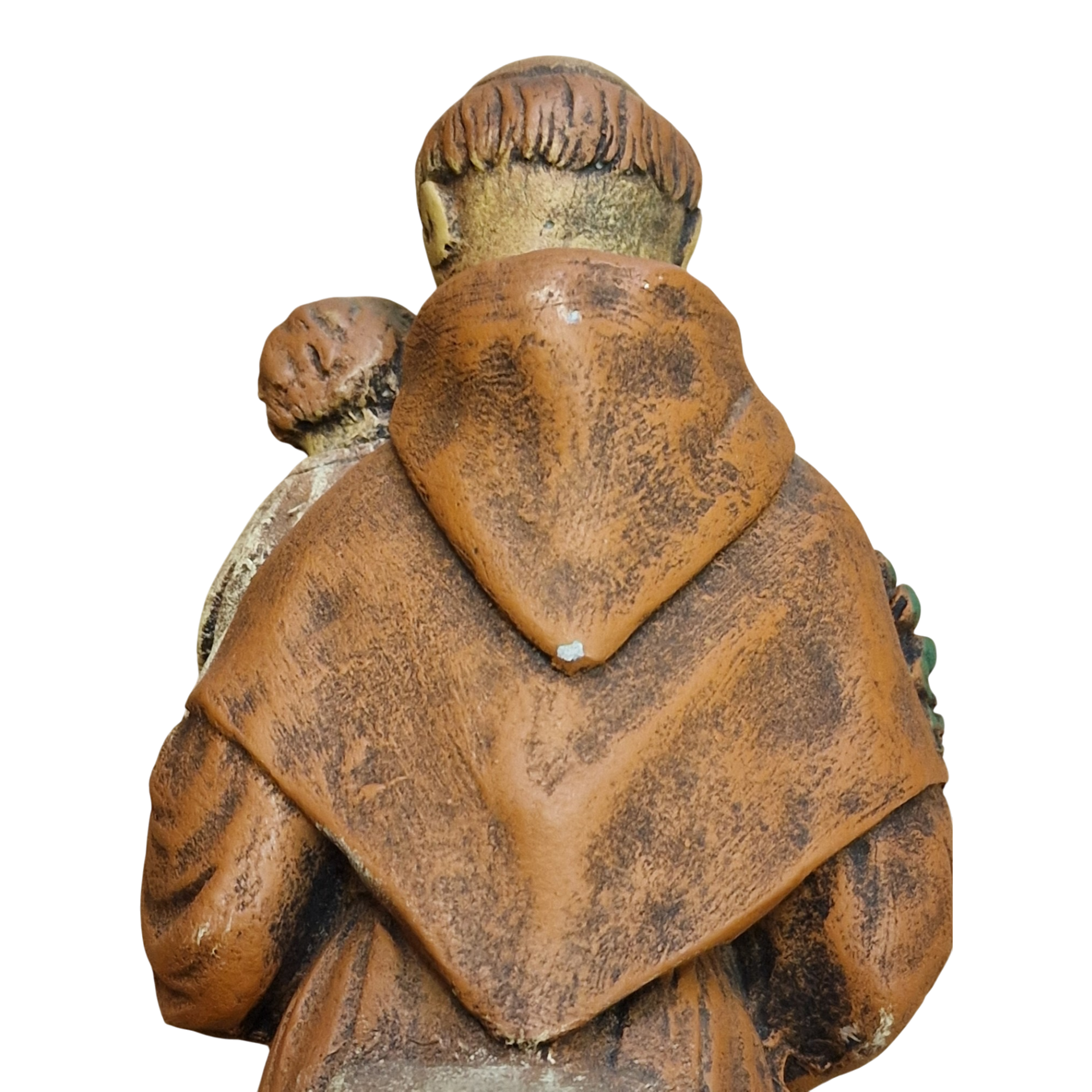 Santo António com o Menino Jesus 21cm — Porta-Vela Devocional Pintado à Mão — Stonedust Portugal