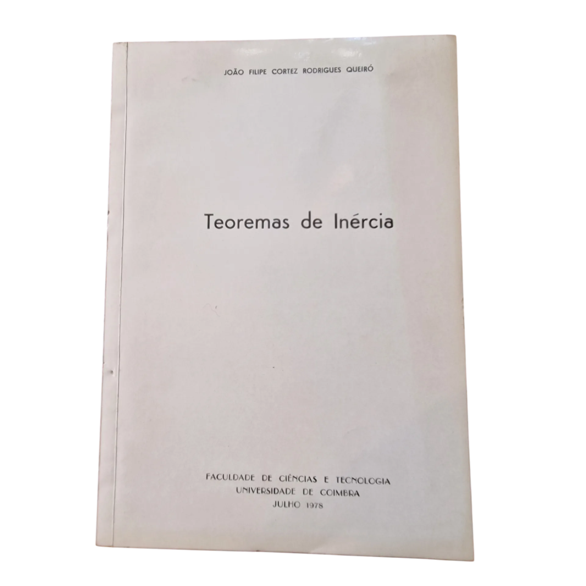 Teoremas de Inércia — João Filipe Cortez Rodrigues Queiró — Universidade de Coimbra, 1978