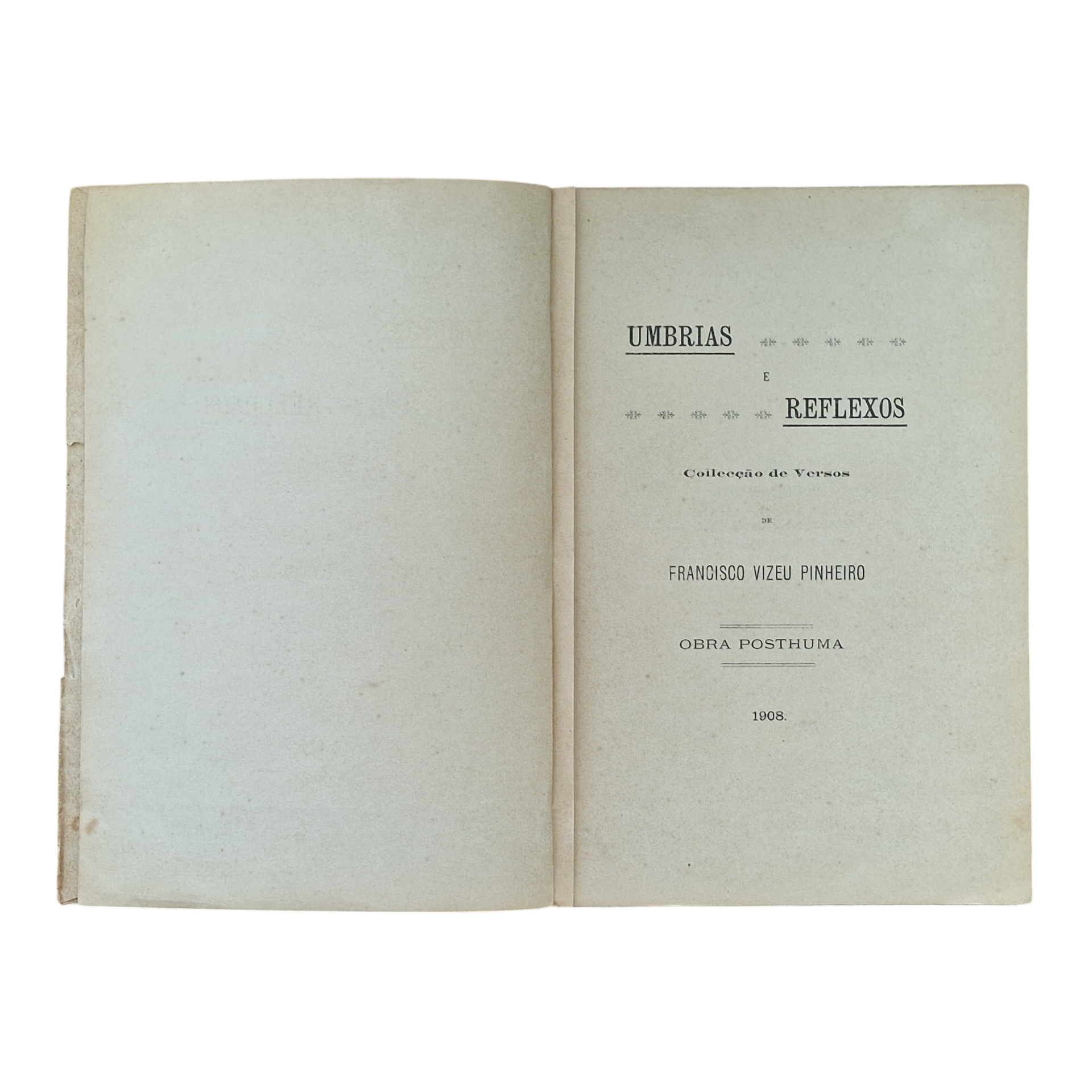 Umbrias e Reflexos – Collecção de Versos | Francisco Vizeu Pinheiro | 1908