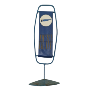 Display de Balcão Vintage DETA (Linhas Aéreas de Moçambique) — Metal, 32.5 cm
