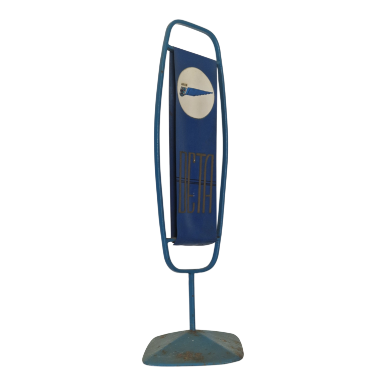 Display de Balcão Vintage DETA (Linhas Aéreas de Moçambique) — Metal, 32.5 cm