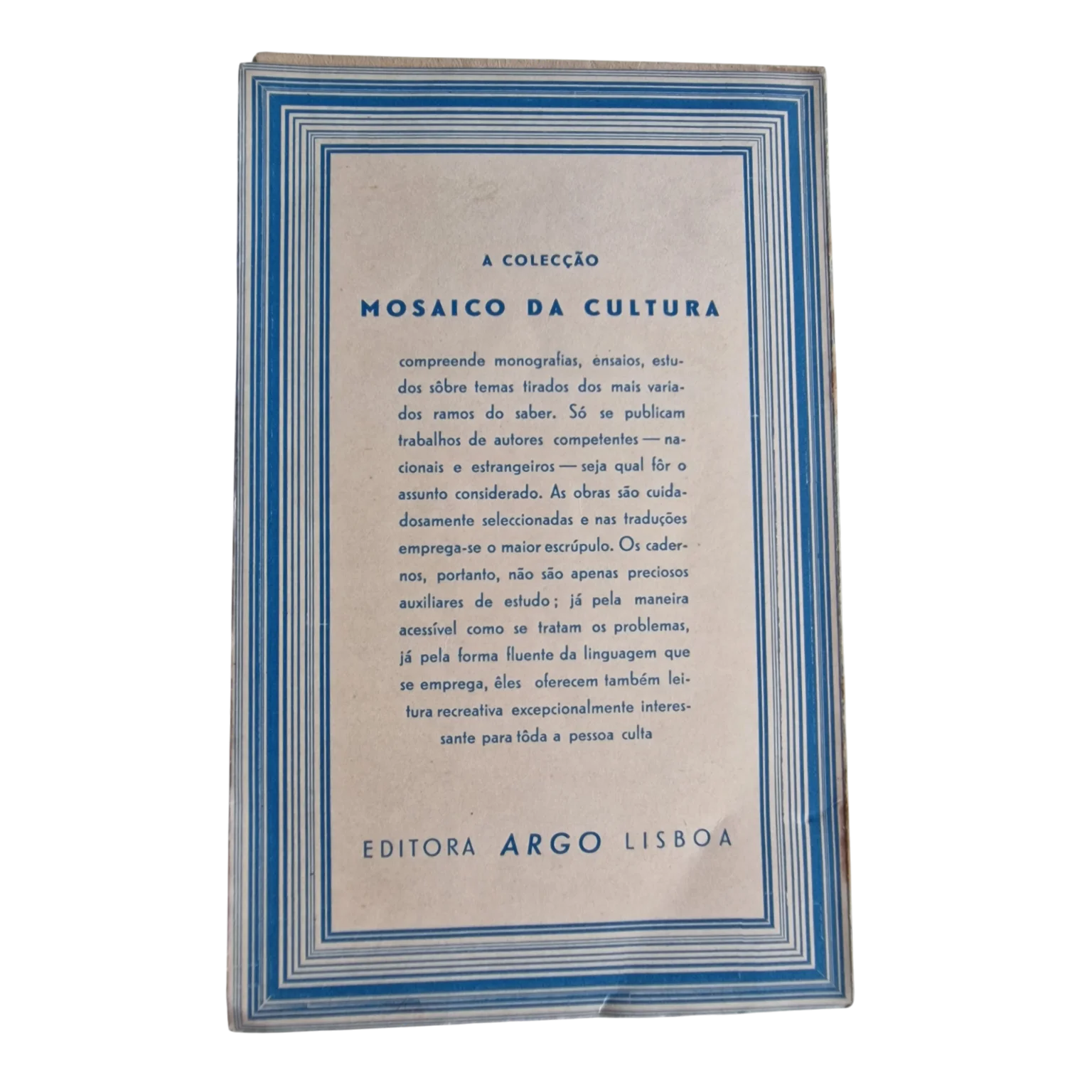 O Mêdo da Matemática | Felix Auerbach | Editora Argo | 1939 — Contracapa