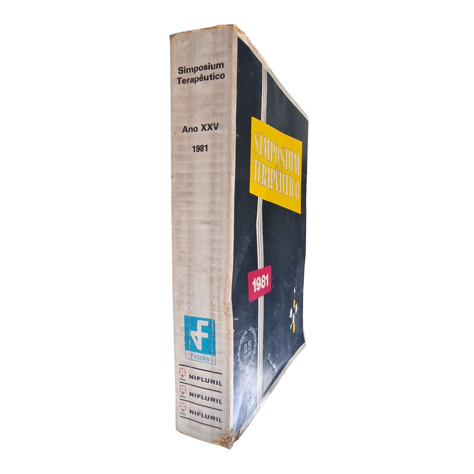 Simposium Terapêutico – Enciclopédia de Especialidades Farmacêuticas – Ano XXV | Direcção técnica de Manuel José da Luz | Francisco José Lopes Nogueira, Lda. | 1981 — Lombada