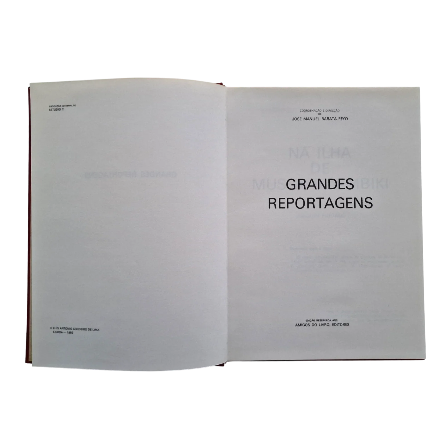 Grandes Reportagens: Na Ilha de Mussa-Bin-Mbiki / Ticos e Nicas | Joaquim da Silva Furtado | 1.ª Edição | Amigos do Livro, Editores | 1985 — Folha de rosto